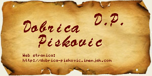 Dobrica Pisković vizit kartica